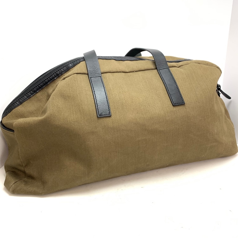 Everlane Olive Canvas Shoulder Bag with Black Handles